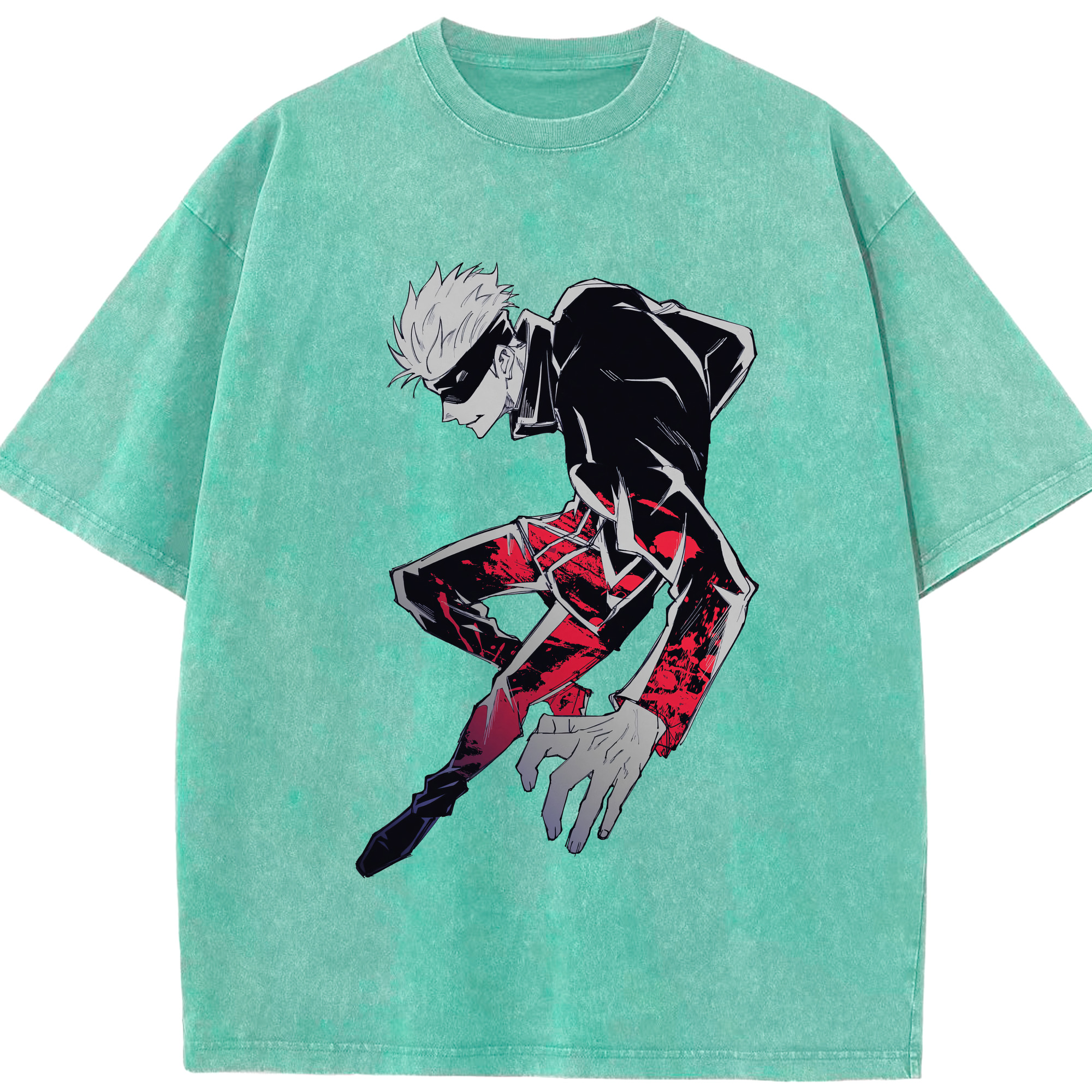 （画像用） 呪術廻戦 Jujutsu Kaisen 綿100% ヴィンテージ風 半袖Tシャツ（フロントプリント）